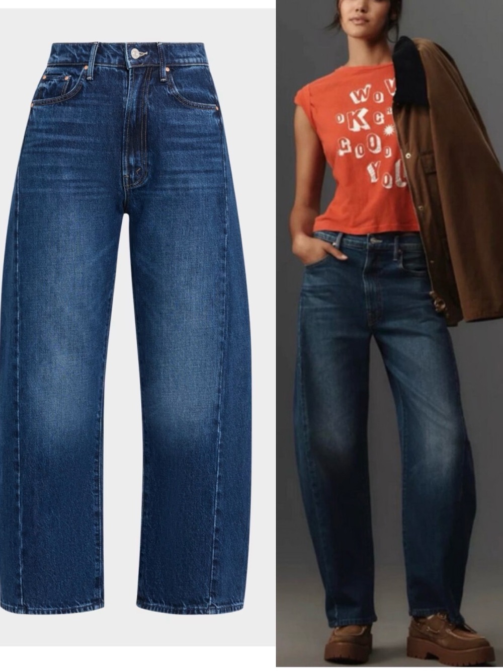MOTHER SUPERIOR Jeans Half-Pipe Ankle Did You Brung Me Anything? Blue Size 23 - Picture 9 of 15